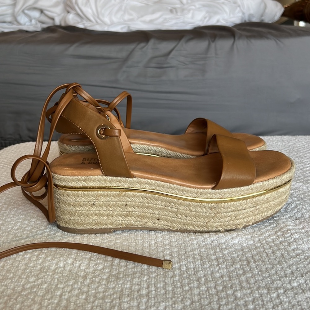 Brown Tie up the ankle Strappy Espadrilles